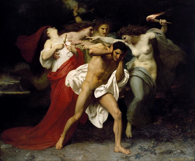 William-Adolphe Bouguereau, Οι τύψεις του Ορέστη/Ο Ορέστης καταδιωκόμενος από τις Ερινύες (1862)